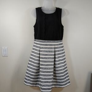 41 Hawthorn mixed media striped sleeveless black and white dress, size M